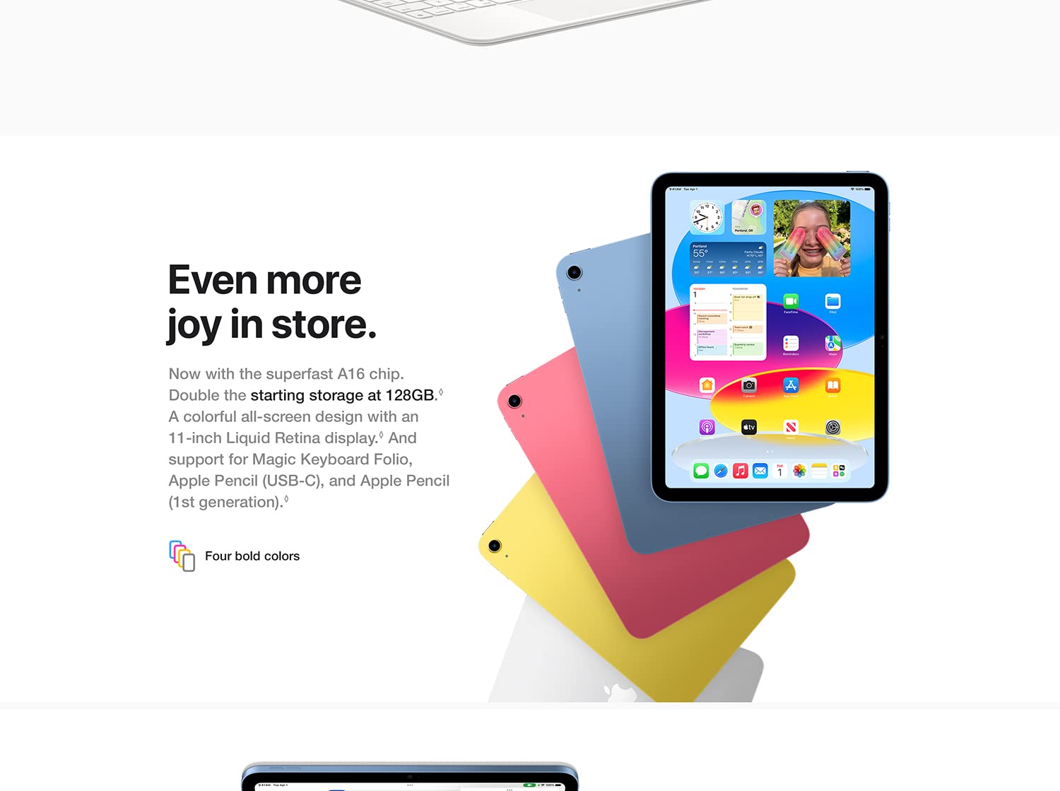 iPad colors and A16 chip highlights
