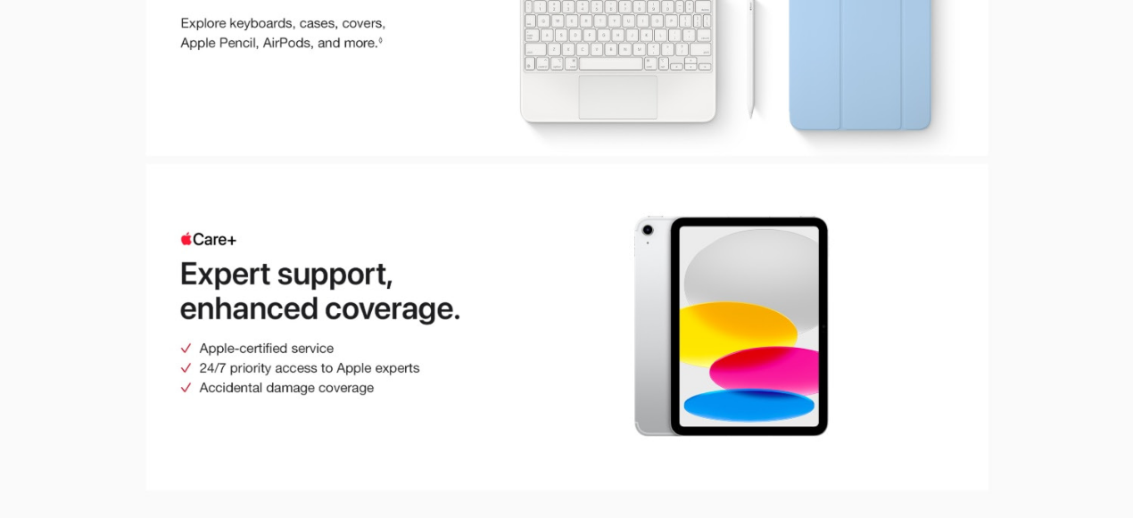 AppleCare+ expert support and enhanced coverage